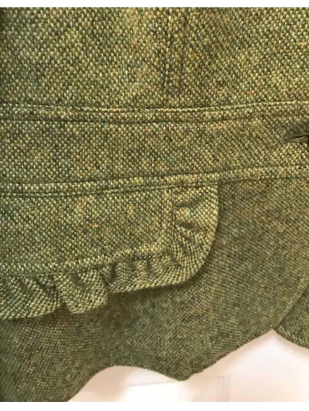 💚 J. Crew Tweed Wool Ruffle Collar Jacket - Picture 7 of 7